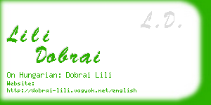 lili dobrai business card